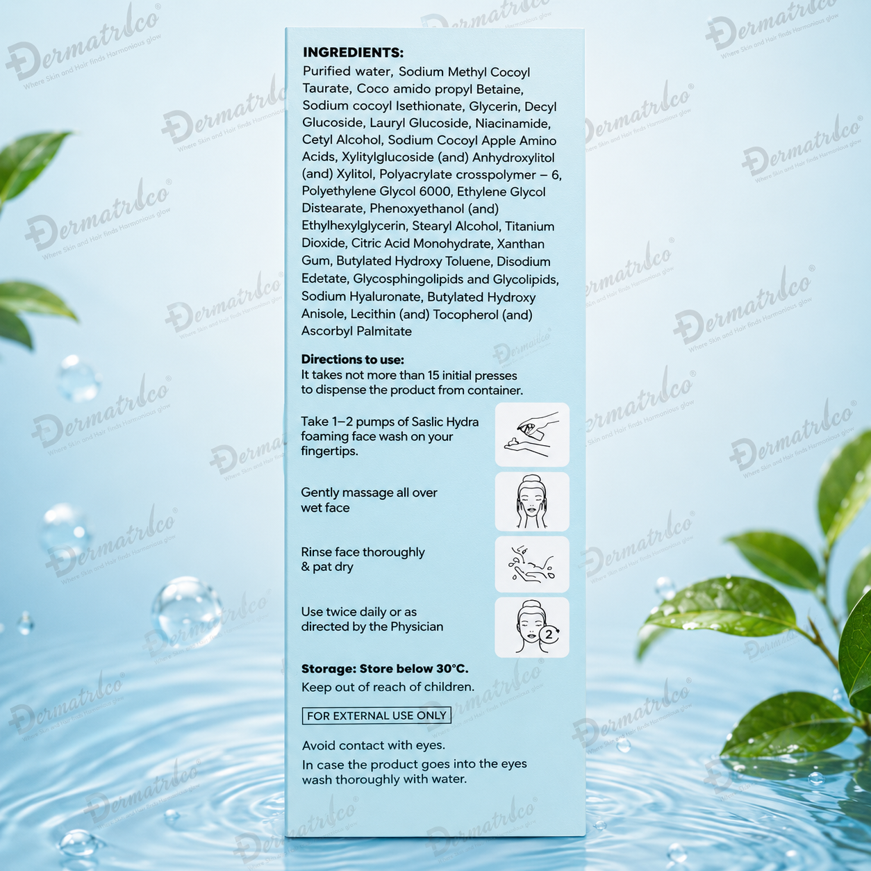 Saslic Hydra Cream-To-Foam Face Wash
