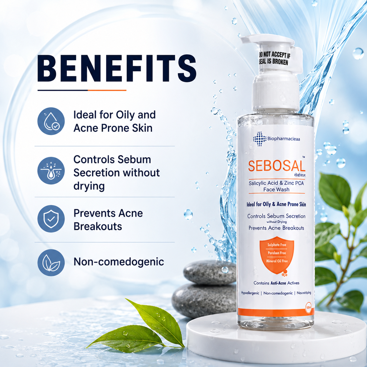 Sebosal Face Wash For Oily & Acne Prone Skin