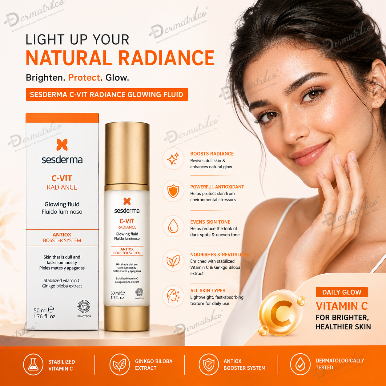 Sesderma C-Vit Radiance Glowing Fluid moisturizer