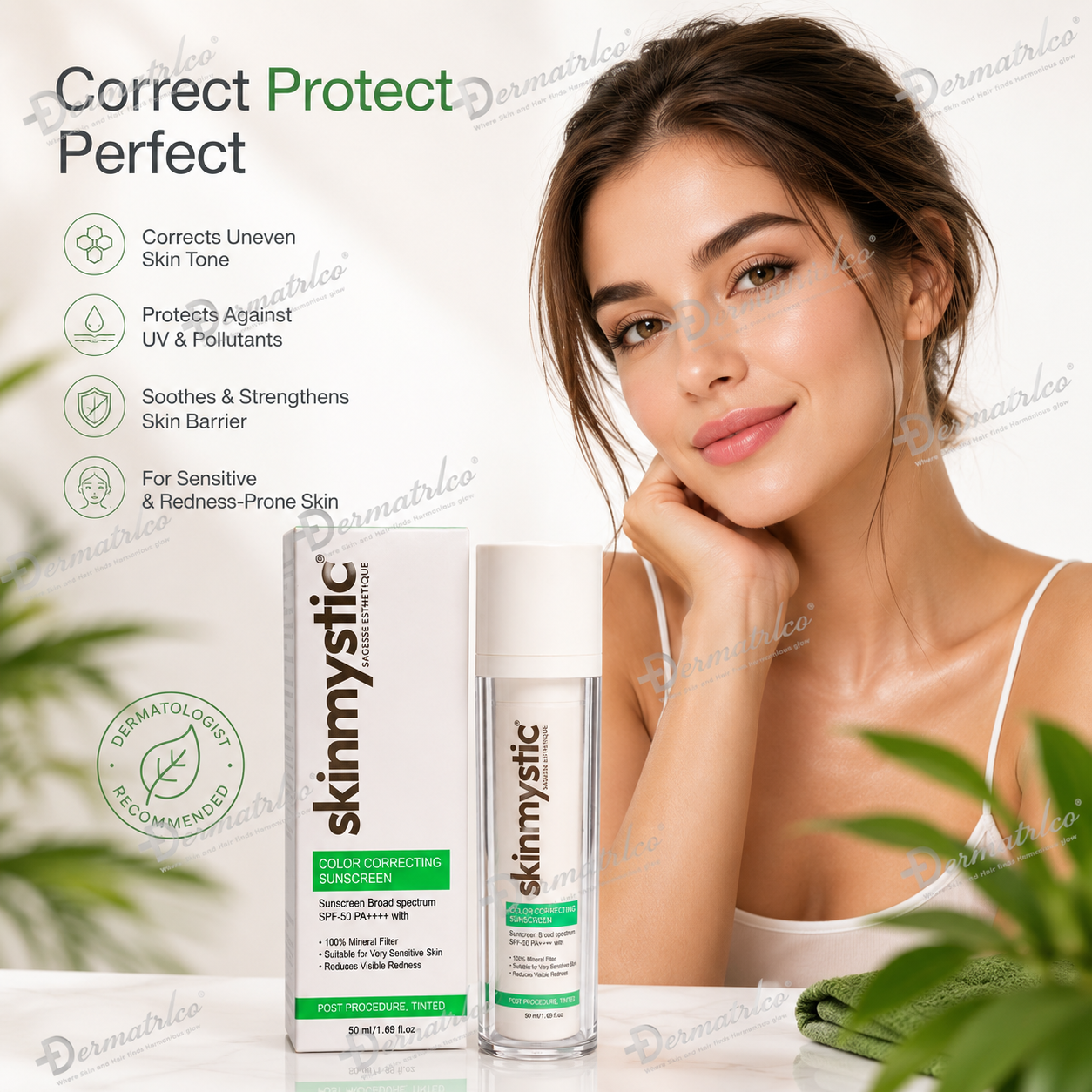 Skinmystic Color Correcting Tinted Sunscreen SPF 50 PA++++