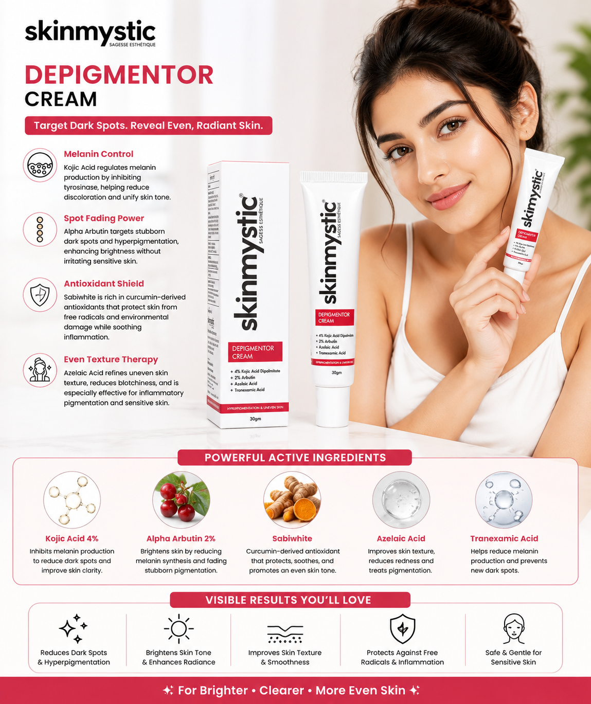 Skinmystic Depigmentor Cream
