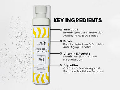 Skyntox Sheer Spray Sunscreen SPF 50 PA++++