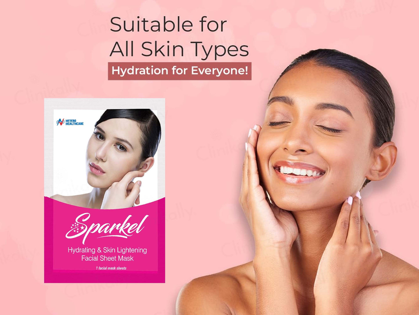 Sparkel Hydrating & Skin Lightening Facial Sheet Mask || Hetero Healthcare
