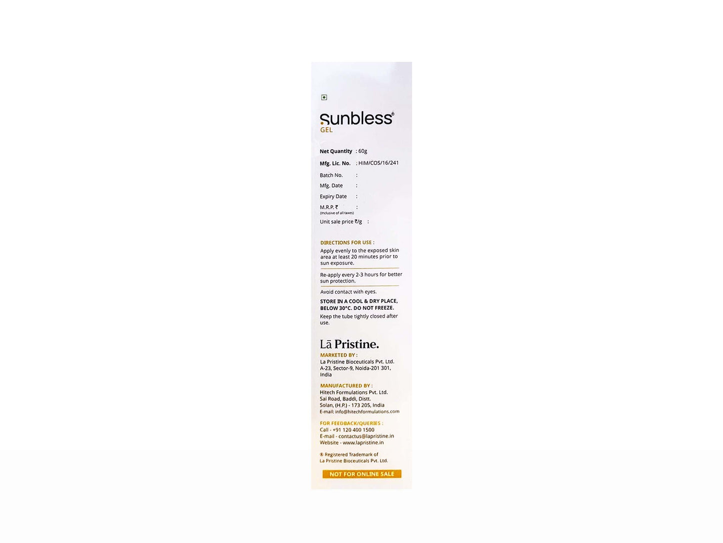 Sunbless Anti Pollution Sunscreen Gel SPF 50+ PA+++