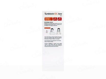 Sunblock-OC Acne Matte Sunscreen Gel SPF 55+ PA+++