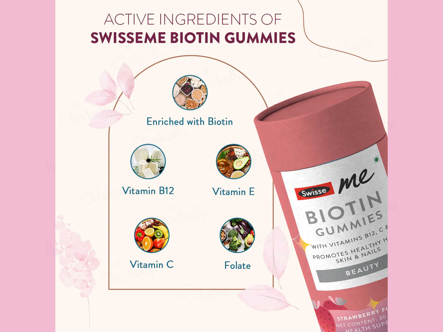 SwisseMe Beauty Biotin Gummies - Strawberry Flavour