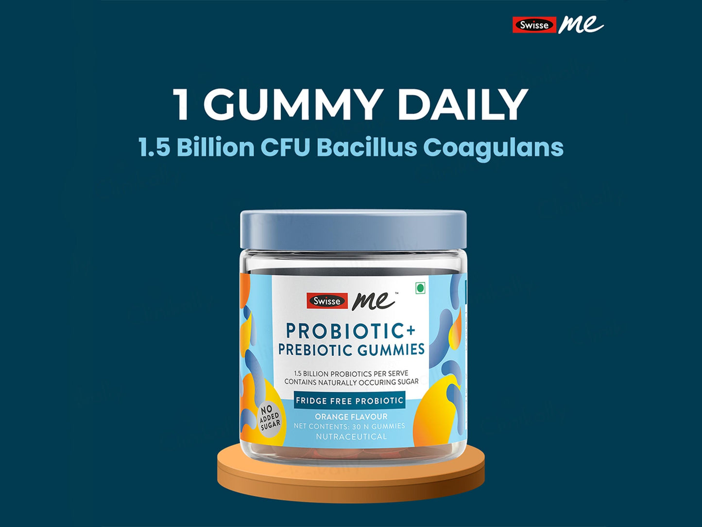 SwisseMe Probiotic + Prebiotic Gummies - Orange Flavour