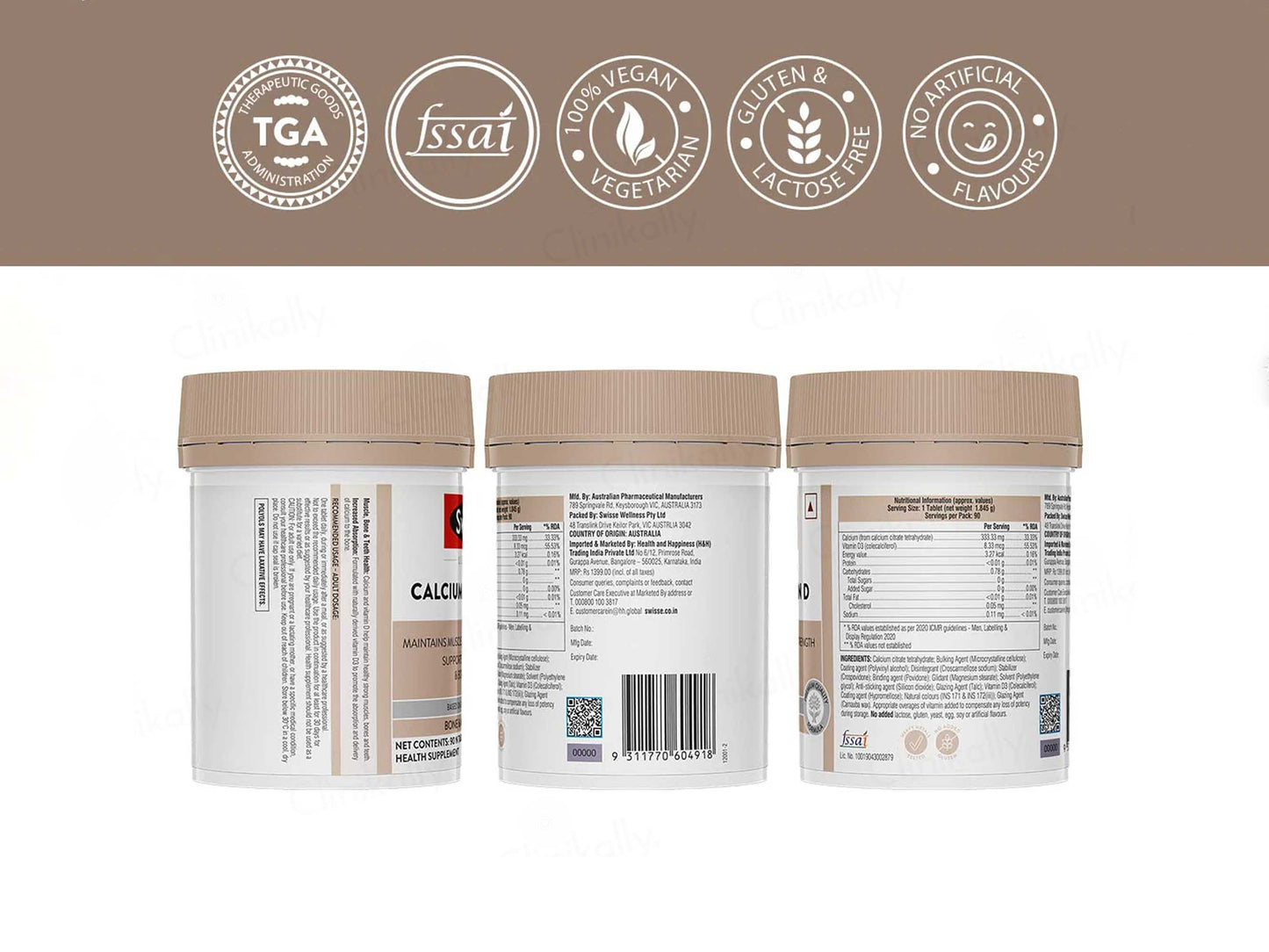 Swisse Ultiboost Calcium + Vitamin D Tablet