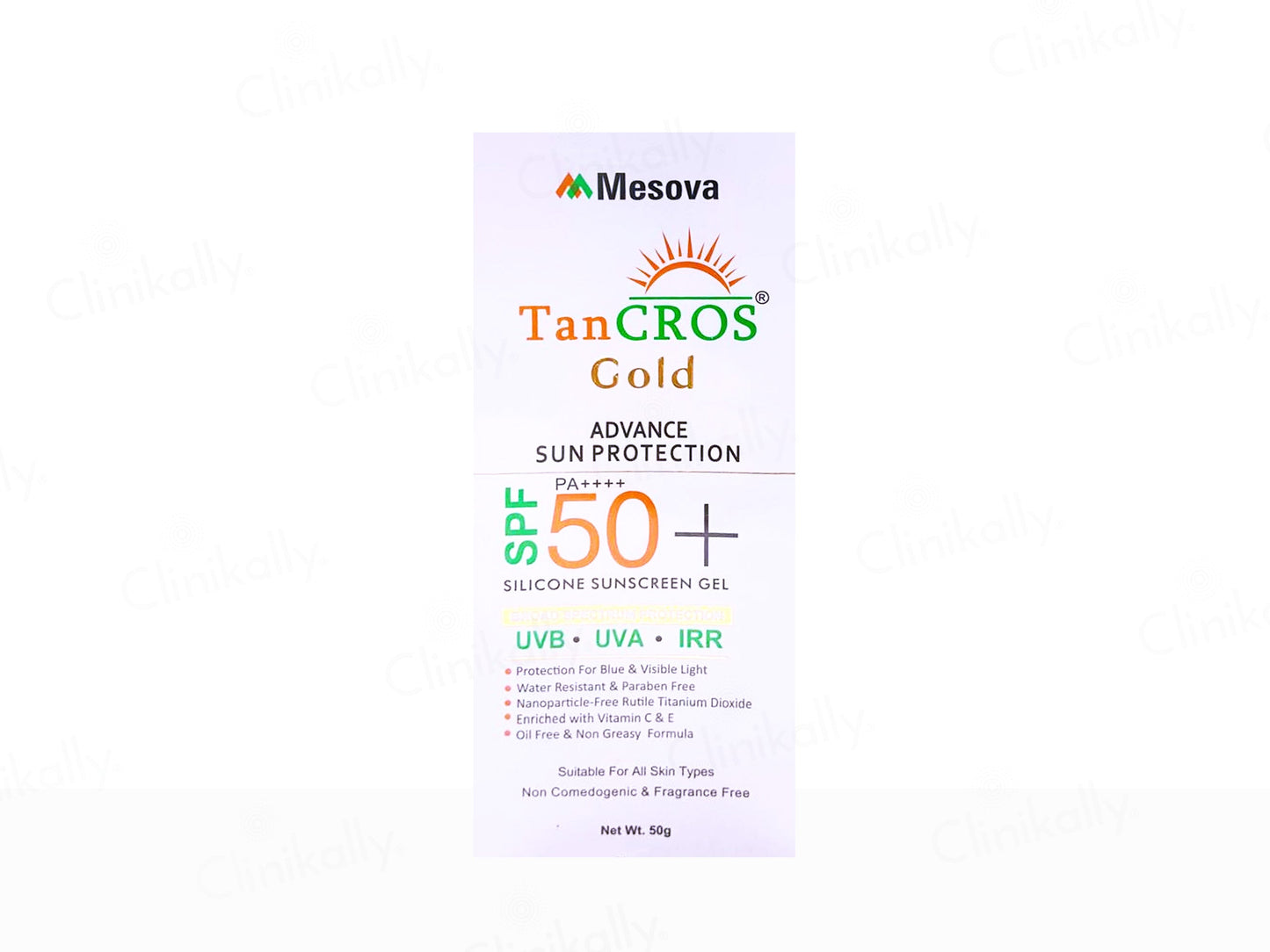 Tancros Gold Silicon Sunscreen Gel SPF 50+ PA++++