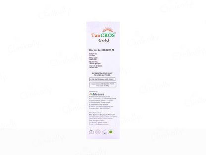 Tancros Gold Silicon Sunscreen Gel SPF 50+ PA++++