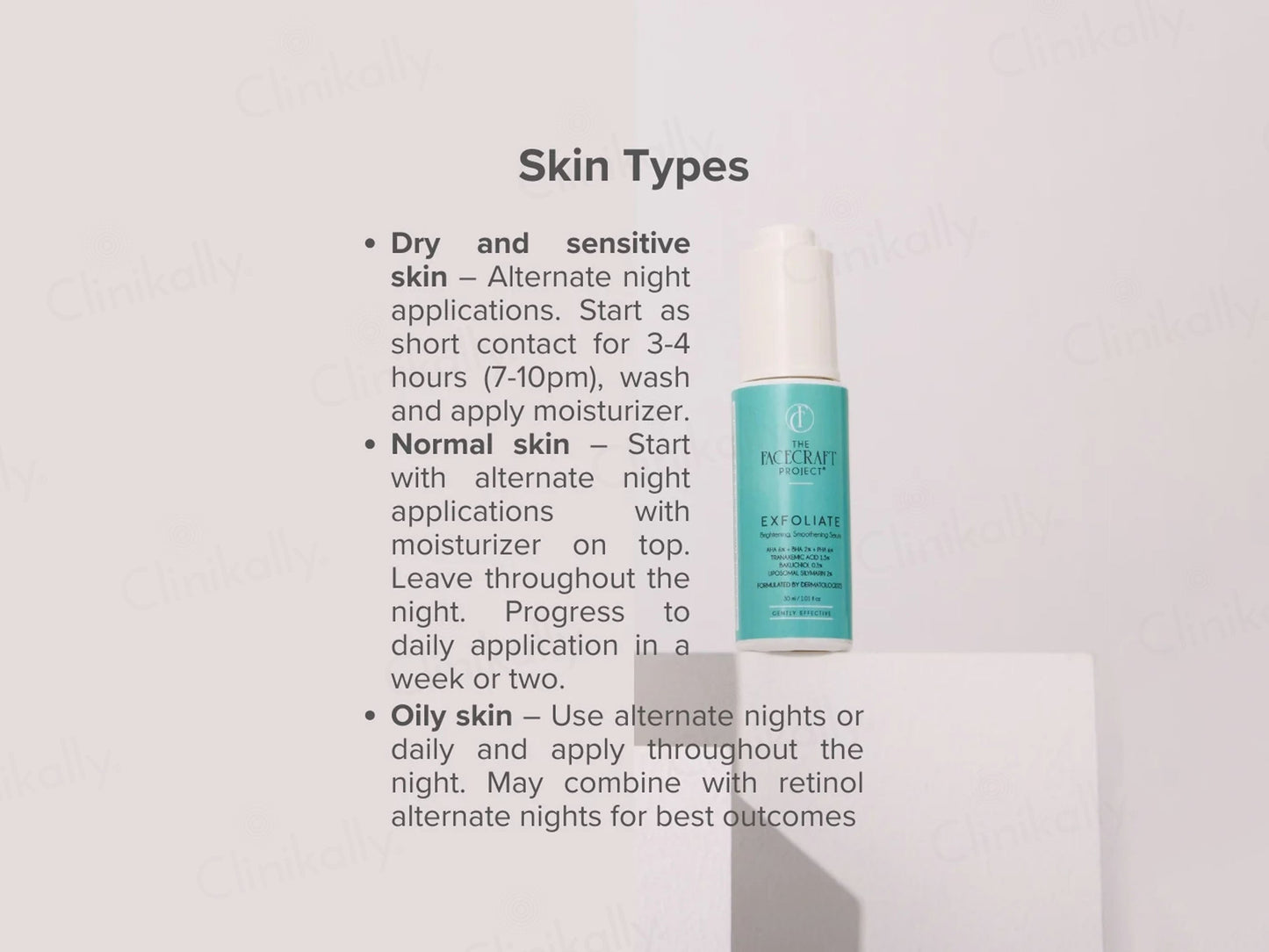 The Facecraft Project Exfoliate Brightening Smoothening Depigmentation Serum