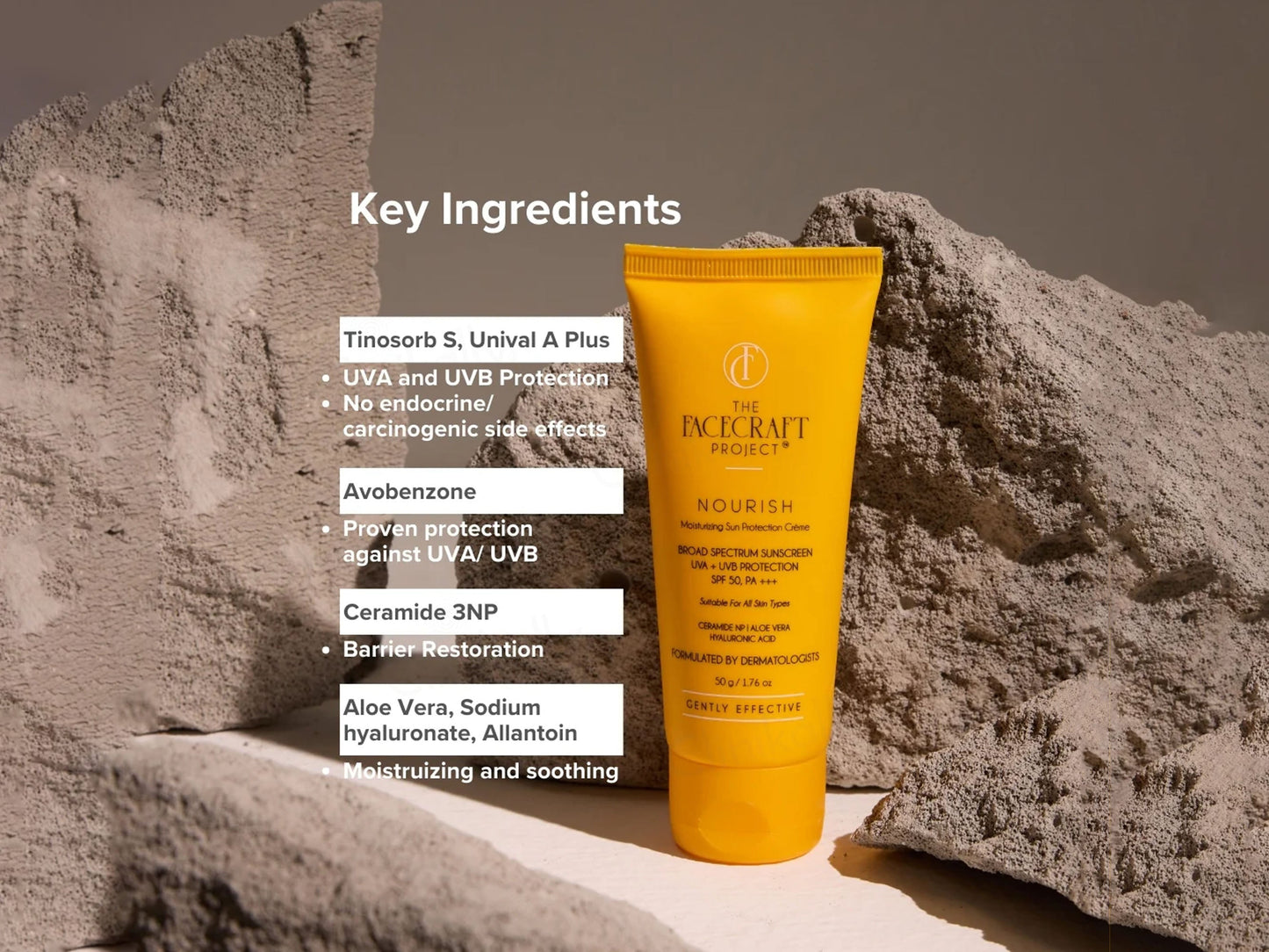 The Facecraft Project Nourish Moisturizing Sun Protection Cream SPF 50 PA+++