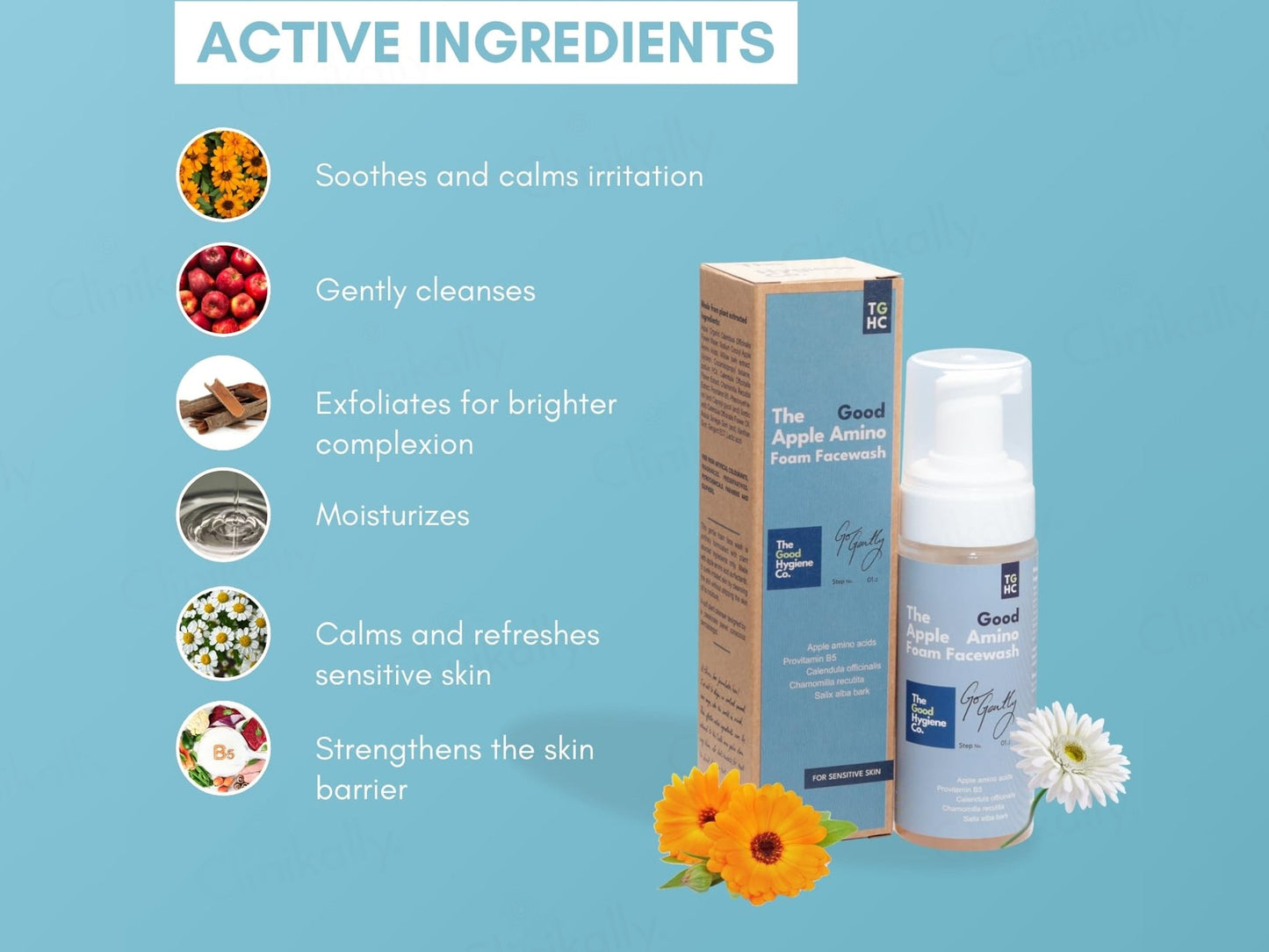 The Good Hygiene Co. Apple Amino Foam Facewash For Sensitive Skin