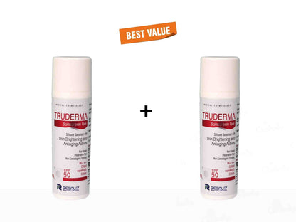 Truderma Sunscreen Gel SPF 50 PA+++ Skin Brightening and Antiaging Actives