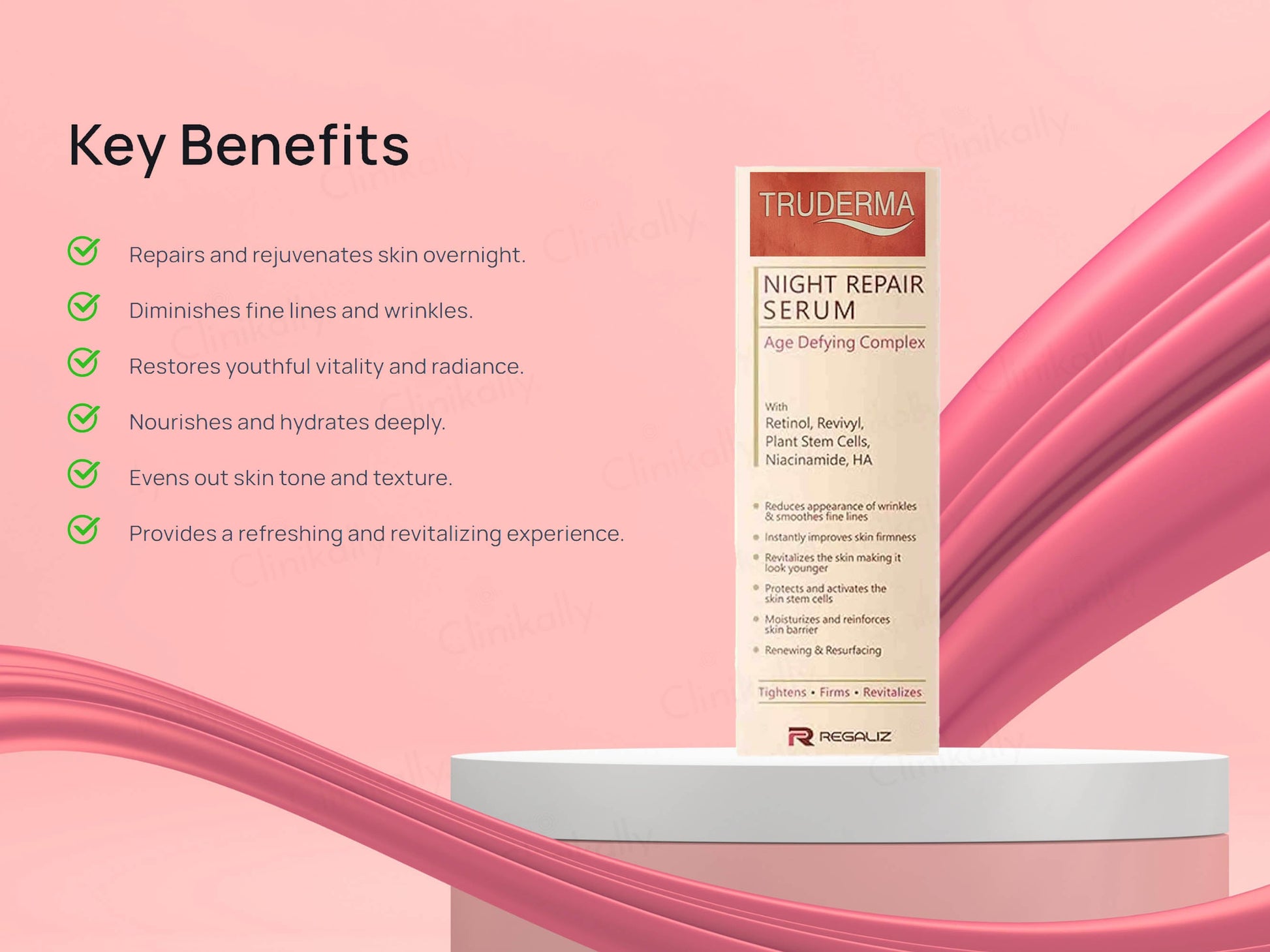 Truderma Regen Night Repair Serum Reduce Wrinkles