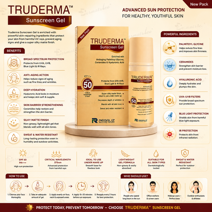 Truderma Sunscreen Gel SPF 50 PA+++