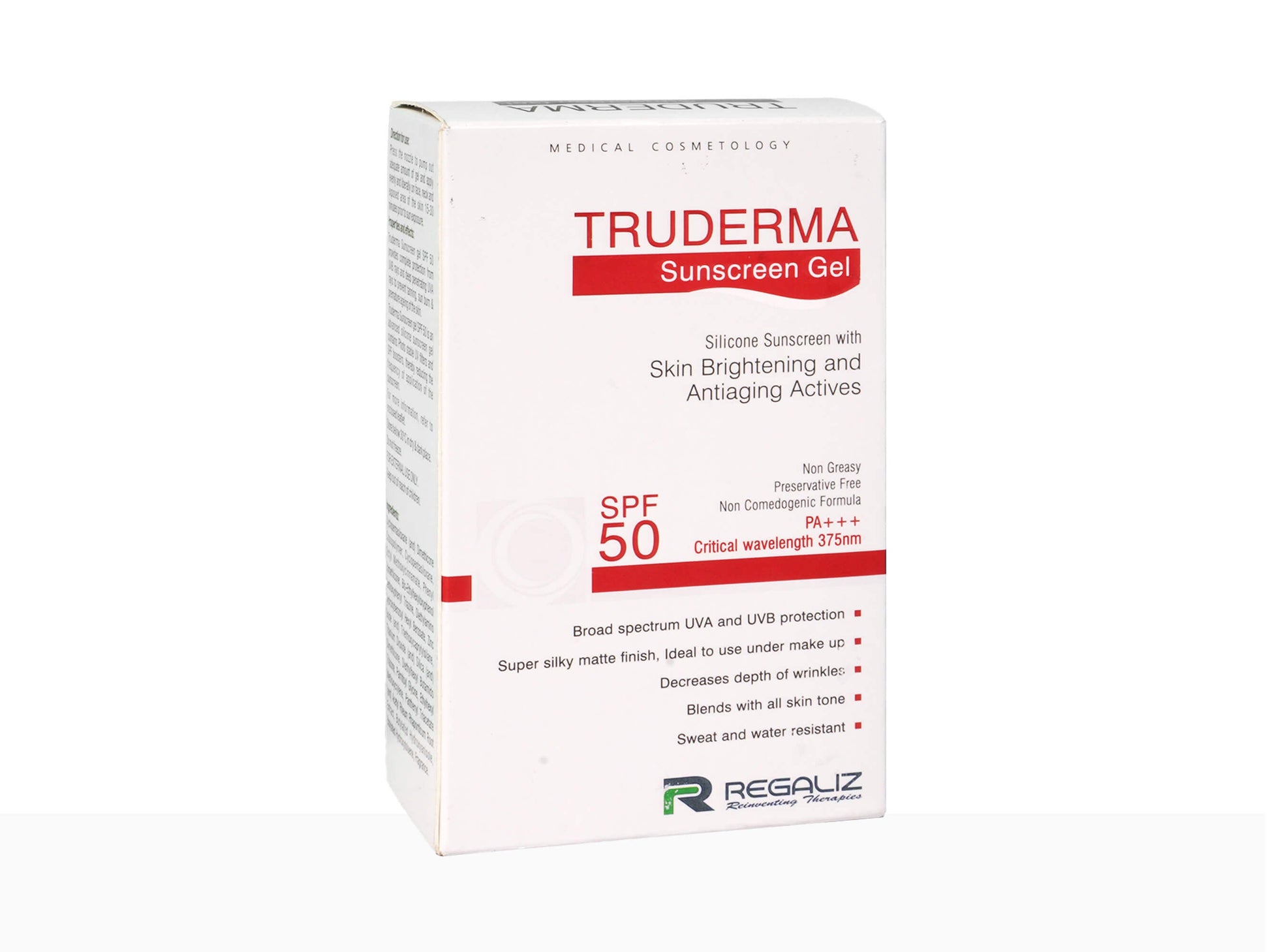 Truderma Sunscreen Gel SPF 50 PA+++ Skin Brightening and Antiaging Actives