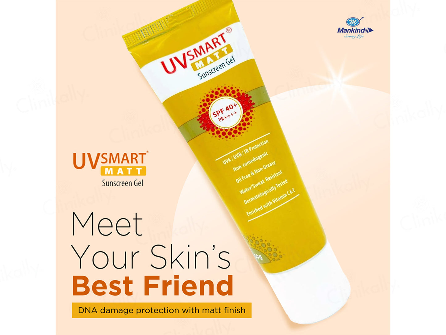 UVsmart Matt Sunscreen Gel SPF 40+/ PA++++