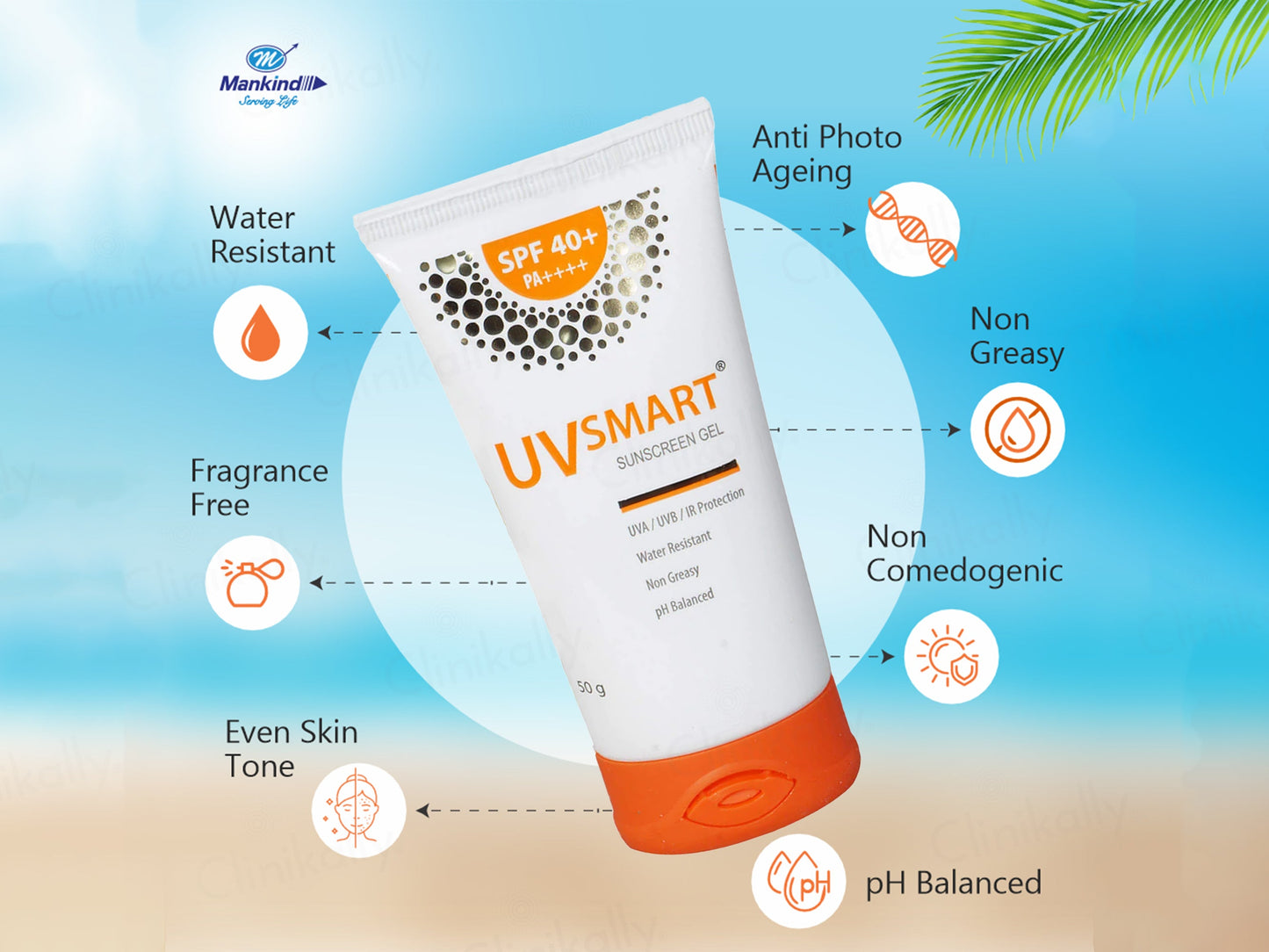 UVsmart Sunscreen SPF 40+ PA++++ Gel