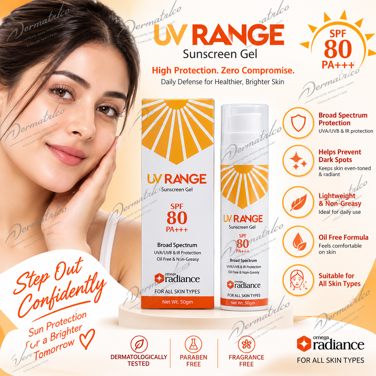 UV Range Sunscreen Gel SPF 80 PA+++