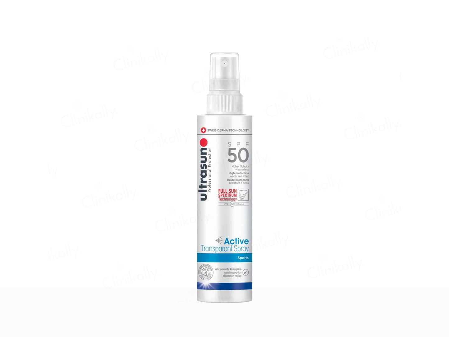 Ultrasun Active Transparent Sports Spray Sunscreen SPF 50 PA++++