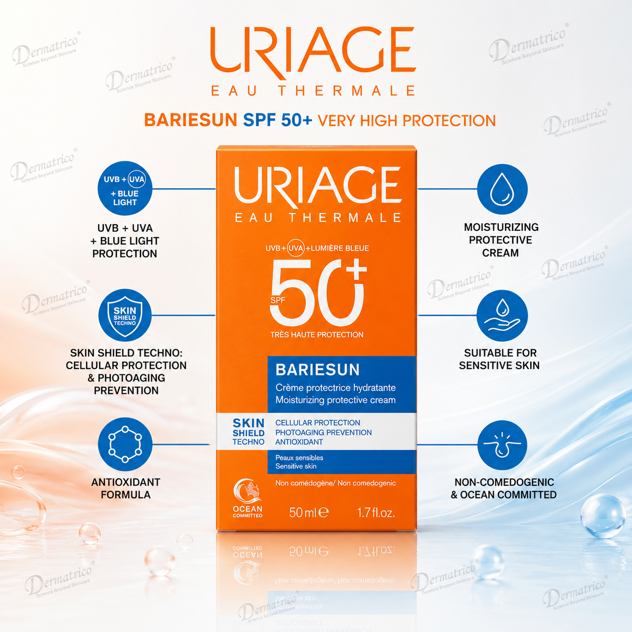 Uriage Bariesun Moisturizing Protective Cream SPF 50+
