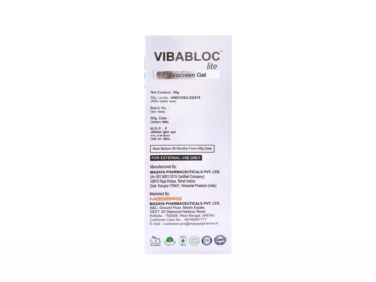 Vibabloc Lite Sunscreen Gel SPF 30+ PA+++
