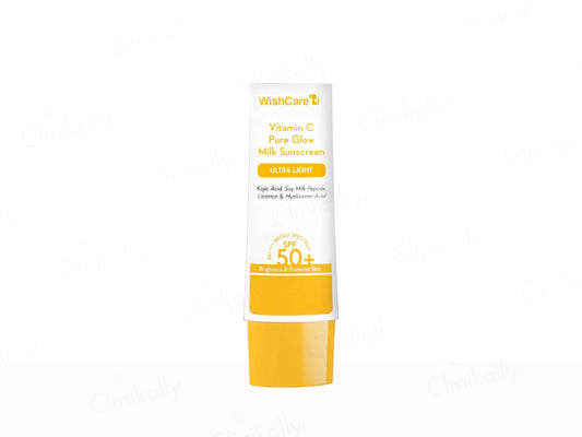 WishCare Vitamin C Pure Glow Milk Ultra Light Sunscreen SPF 50+ PA++++