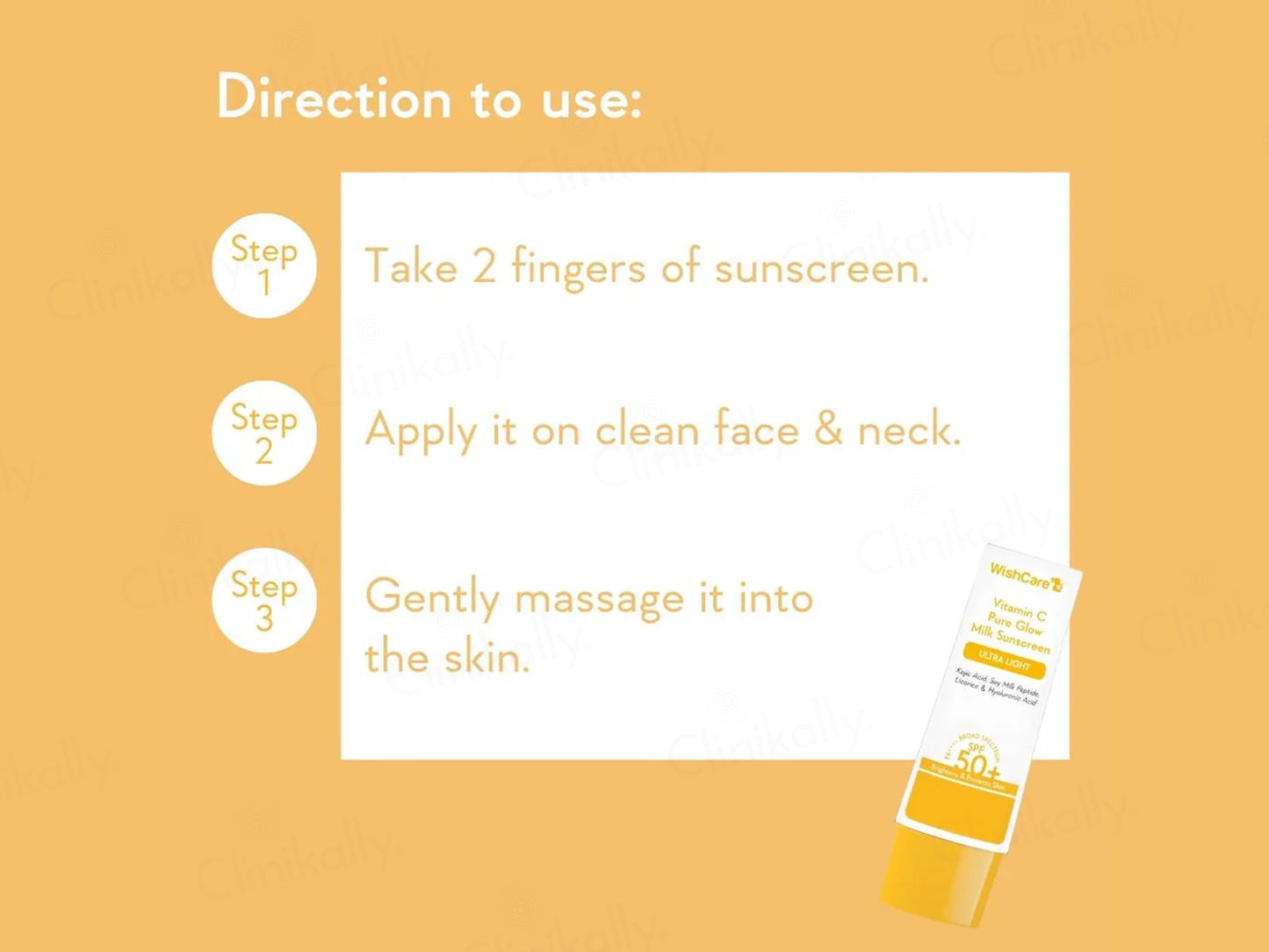 WishCare Vitamin C Pure Glow Milk Ultra Light Sunscreen SPF 50+ PA++++