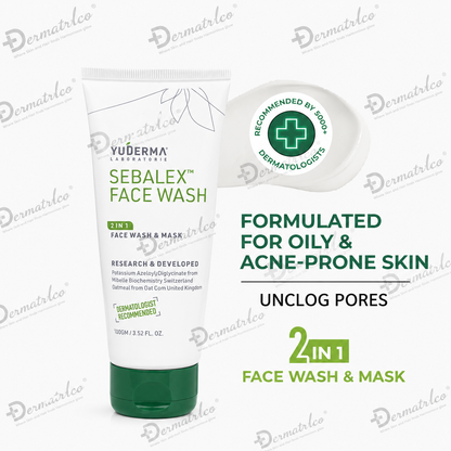 Yuderma Sebalex 2 in 1 Face Wash & Mask
