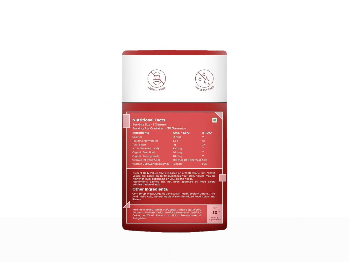 Zaocare Daily Detox Apple Cider Vinegar Gummies - Refreshing Apple Flavour