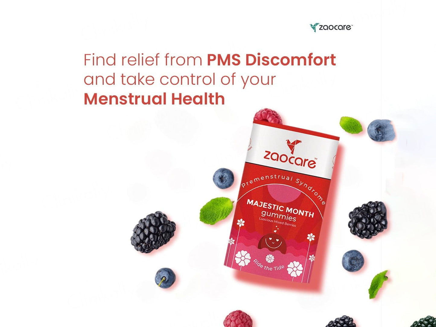 Zaocare Majestic Month Premenstrual Syndrome Gummies - Luscious Mixed Berries Flavour