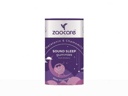 Zaocare Sound Sleep Melatonin & Chamomile Gummies - Exotic Blueberry Flavour