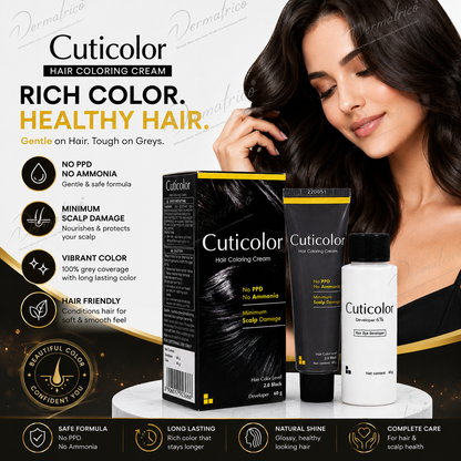 Zydus Cuticolor Hair Coloring Cream Black