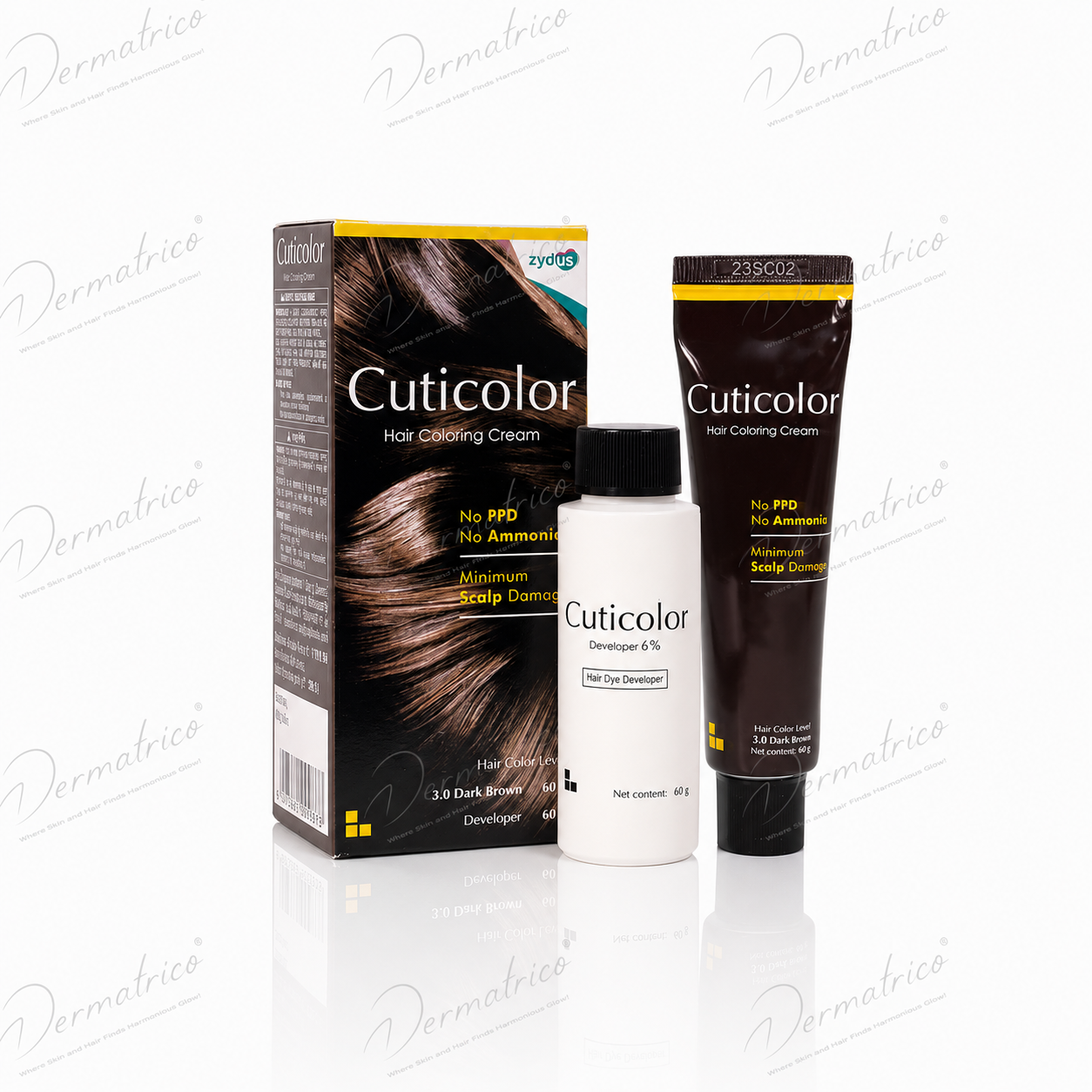 Zydus Cuticolor Hair Coloring Cream Dark Brown 