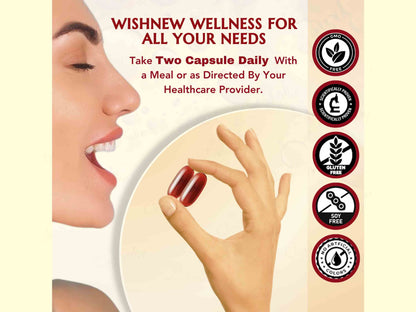 WishNew Wellness Krill Omega Complex Heart & Brain Health Softgel Capsule