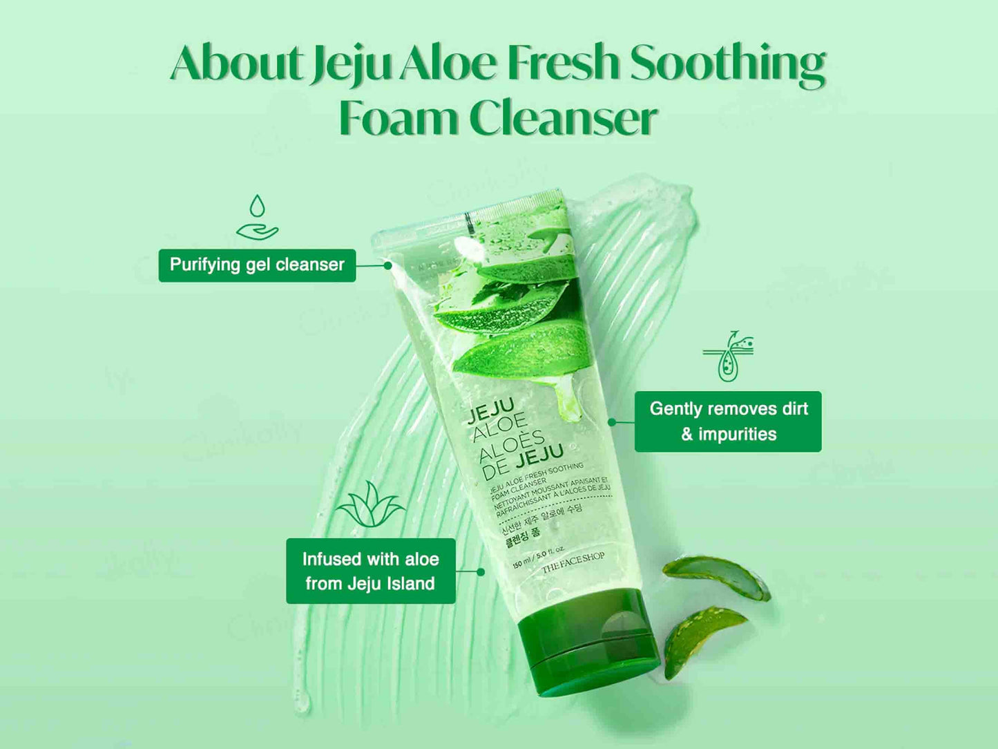 The Face Shop Jeju Aloe Fresh Soothing Foam Cleanser