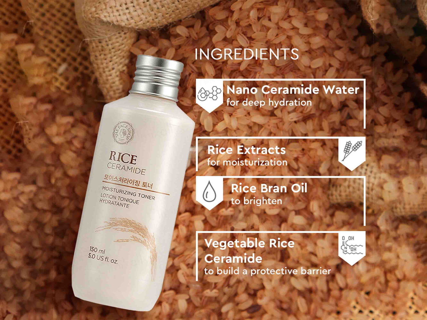 The Face Shop Rice & Ceramide Moisturizing Toner