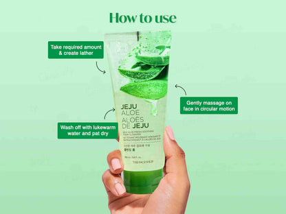 The Face Shop Jeju Aloe Fresh Soothing Foam Cleanser