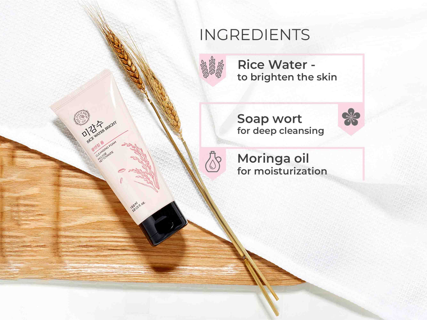 The Face Shop Rice Water Bright Foaming Cleanser