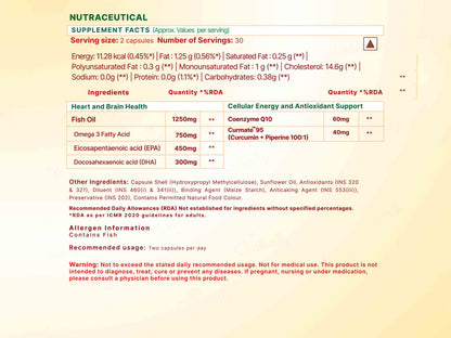 WishNew Wellness Daily Ritual 3X Omega's & CoQ-10 Capsule