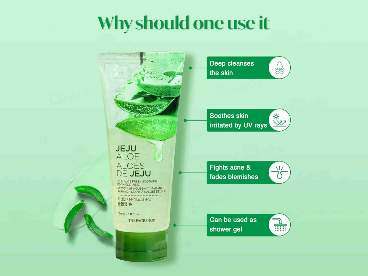 The Face Shop Jeju Aloe Fresh Soothing Foam Cleanser