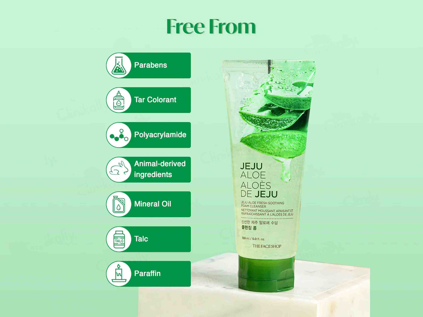 The Face Shop Jeju Aloe Fresh Soothing Foam Cleanser