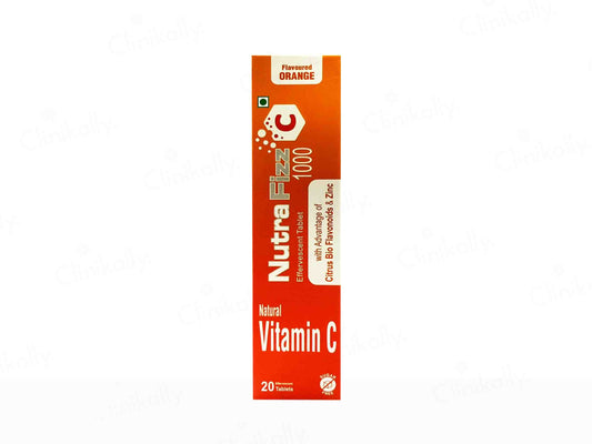 Nutra Fizz C 1000 Effervescent Tablet - Orange Flavour