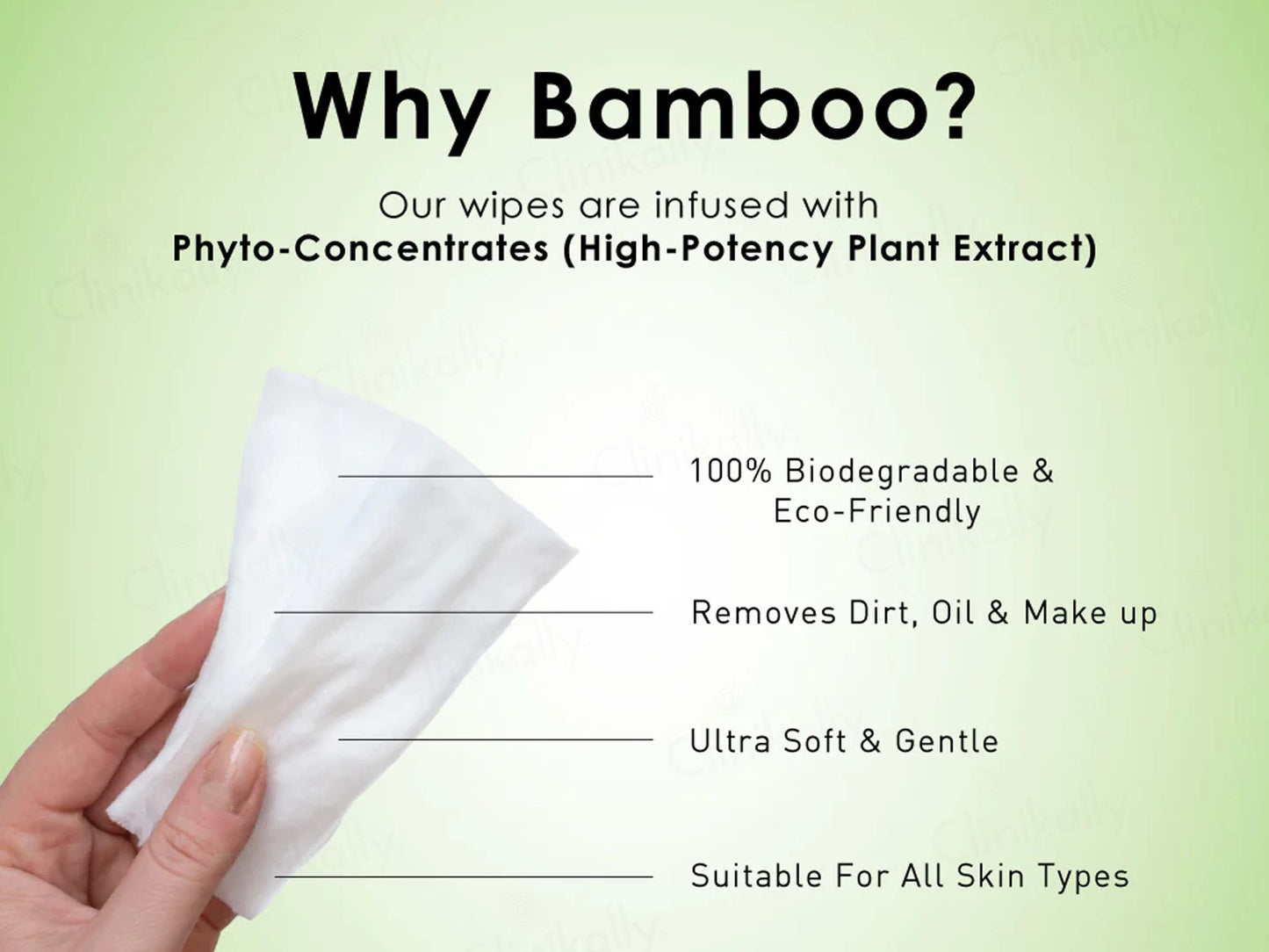 Epique Biodegradable Bamboo Make-up Remover Wipes