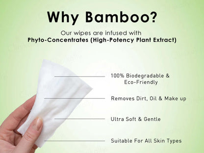 Epique Biodegradable Bamboo Make-up Remover Wipes