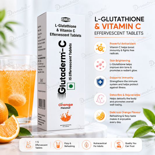 Glutaderm-C Effervescent Tablet - Orange Flavour