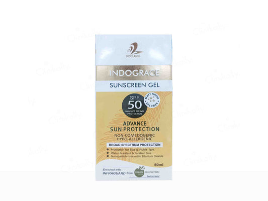 Indograce Advance Sun Protection Sunscreen Gel SPF 50
