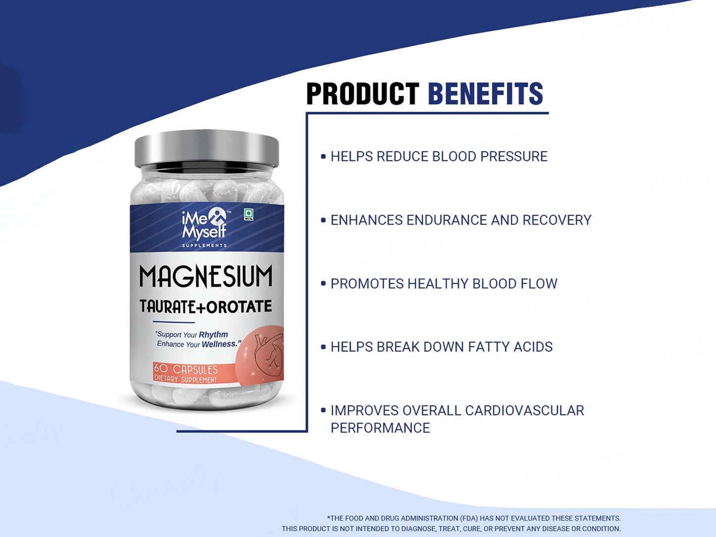 iMeMyself Magnesium Taurate + Orotate Dietary Supplement Vegetarian Capsule