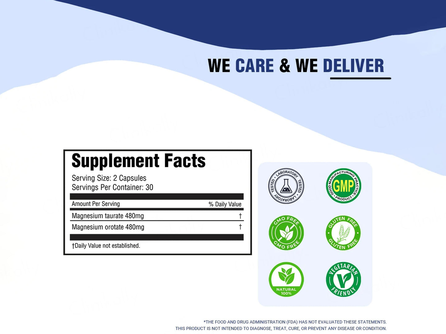 iMeMyself Magnesium Taurate + Orotate Dietary Supplement Vegetarian Capsule